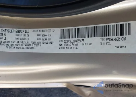 2013 Chrysler 200 Touring from USA, damaged, VIN 1C3BCBEB1DN559673